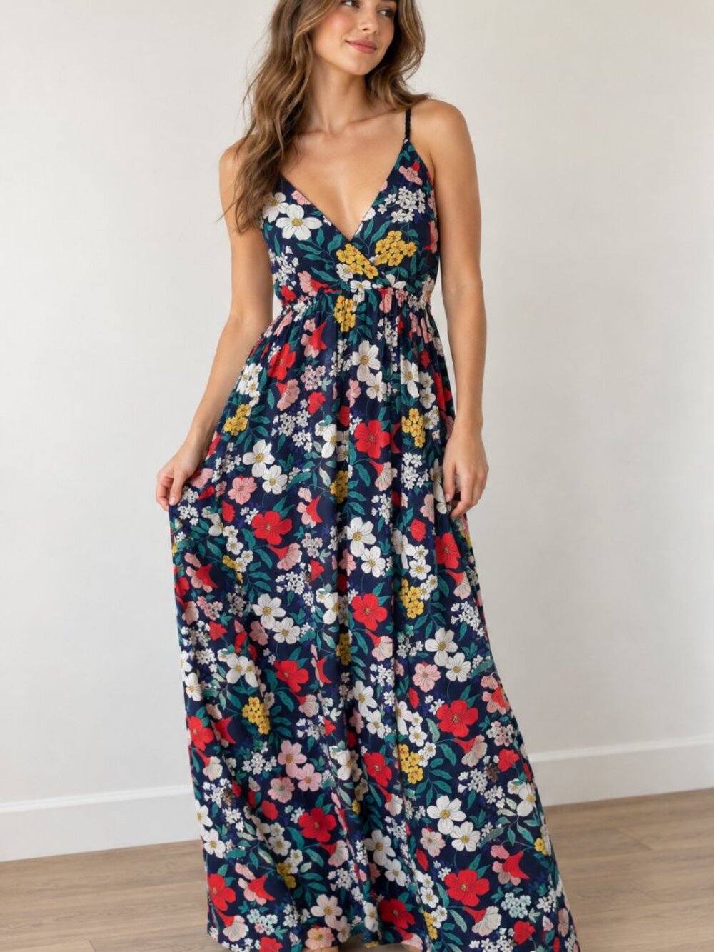 Molly Bracken Floral Empire Waist Maxi Dress Small